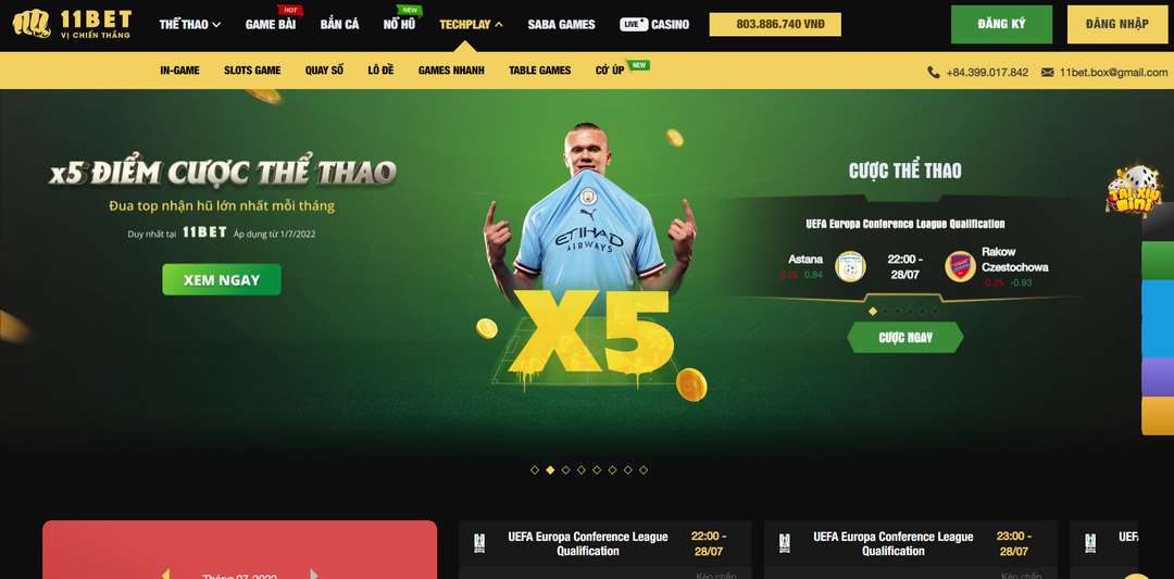 Slot game và bắn cá đồ họa đỉnh ở 11Bet