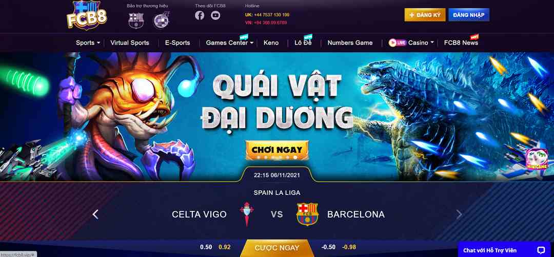 Thế mạnh vượt trội của website FCB8